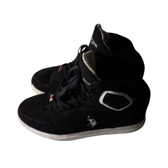 U.S. POLO ASSN. SHOES MEN BLACK‎ SYNTHETIC SUEDE 10.5 - Picture 2 of 6